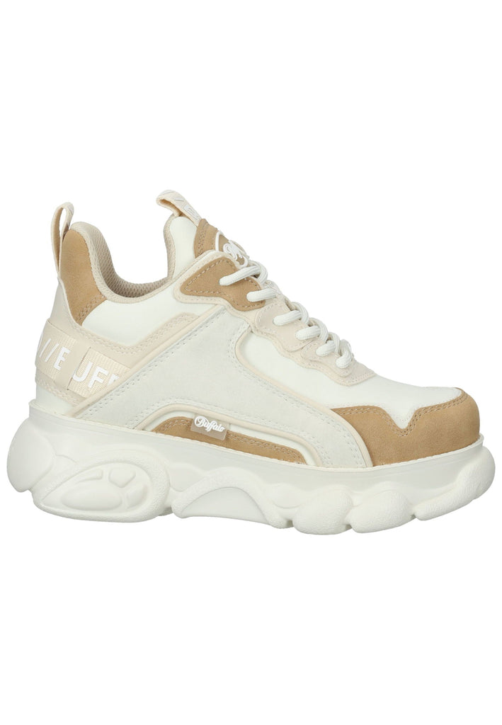 Buffalo Sneaker Lederimitat Beige/Weiß