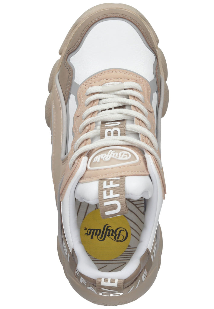 Buffalo Sneaker Lederimitat Beige/Weiß