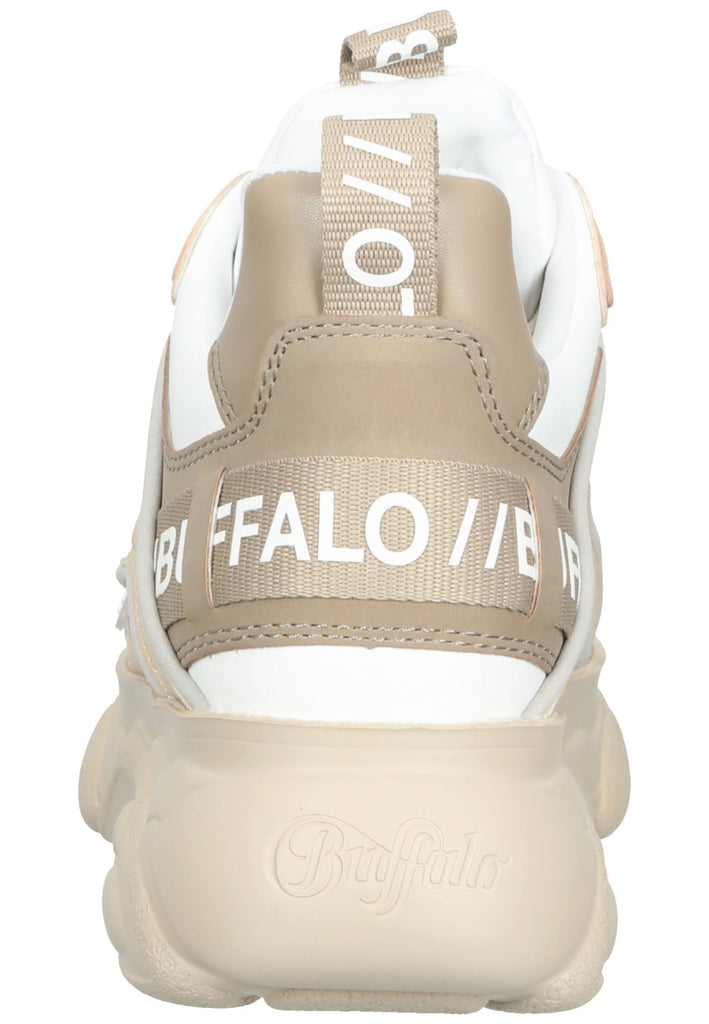 Buffalo Sneaker Lederimitat Beige/Weiß