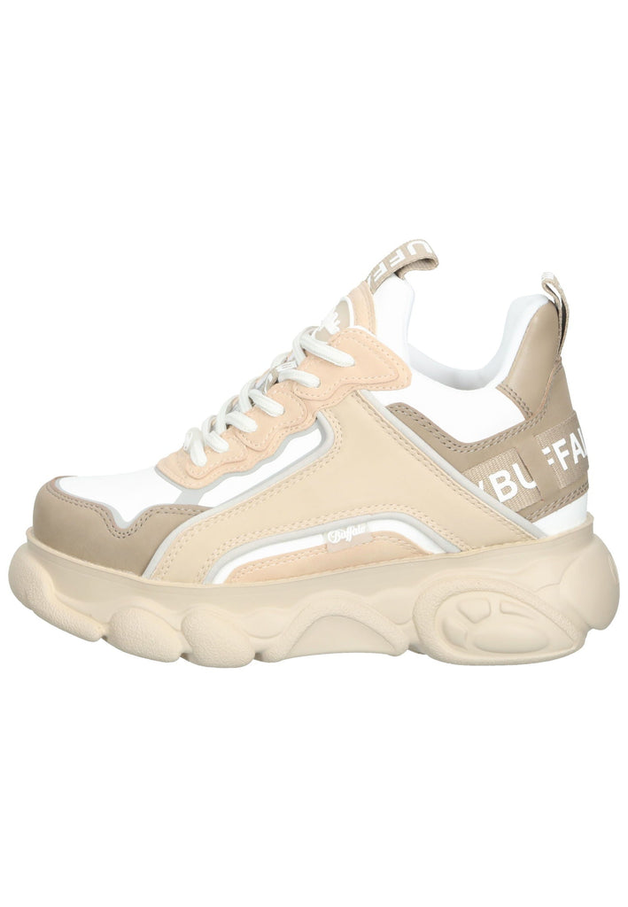 Buffalo Sneaker Lederimitat Beige/Weiß