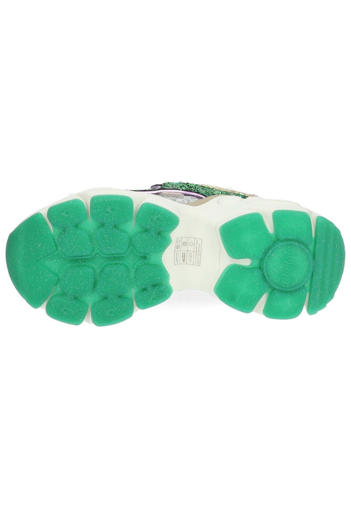 Buffalo Sneaker Lederimitat Grün/Gold