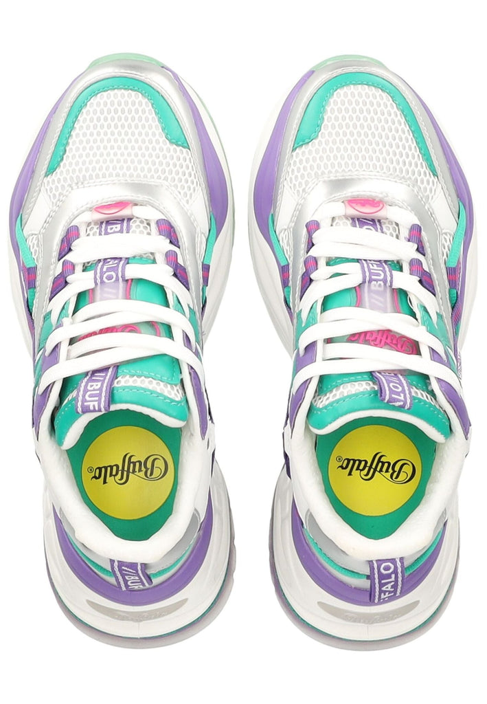 Buffalo Sneaker Lederimitat/Mesh Grün/Kombi