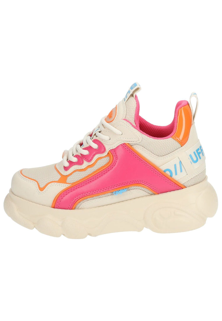 Buffalo Sneaker Lederimitat/Mesh Weiß/Pink
