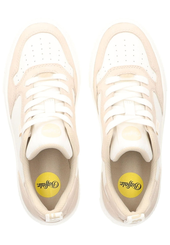 Buffalo Sneaker Lederimitat Weiß/Beige