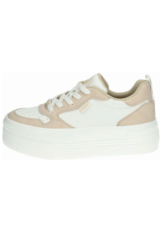 Buffalo Sneaker Lederimitat Weiß/Beige