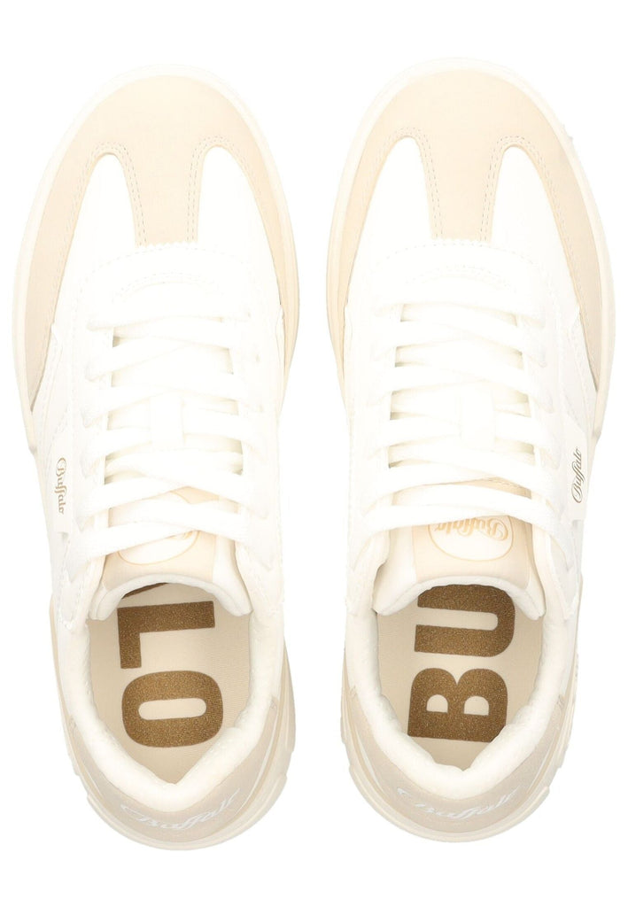 Buffalo Sneaker Lederimitat Weiß/Beige