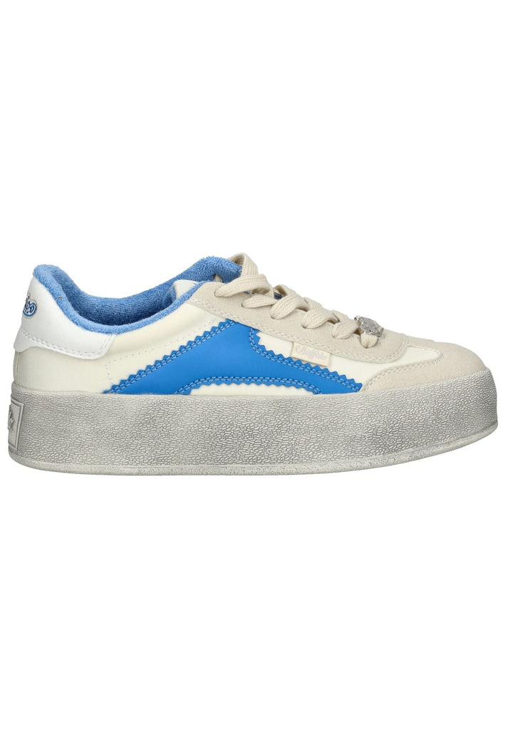 Buffalo Sneaker Lederimitat Weiß/Blau