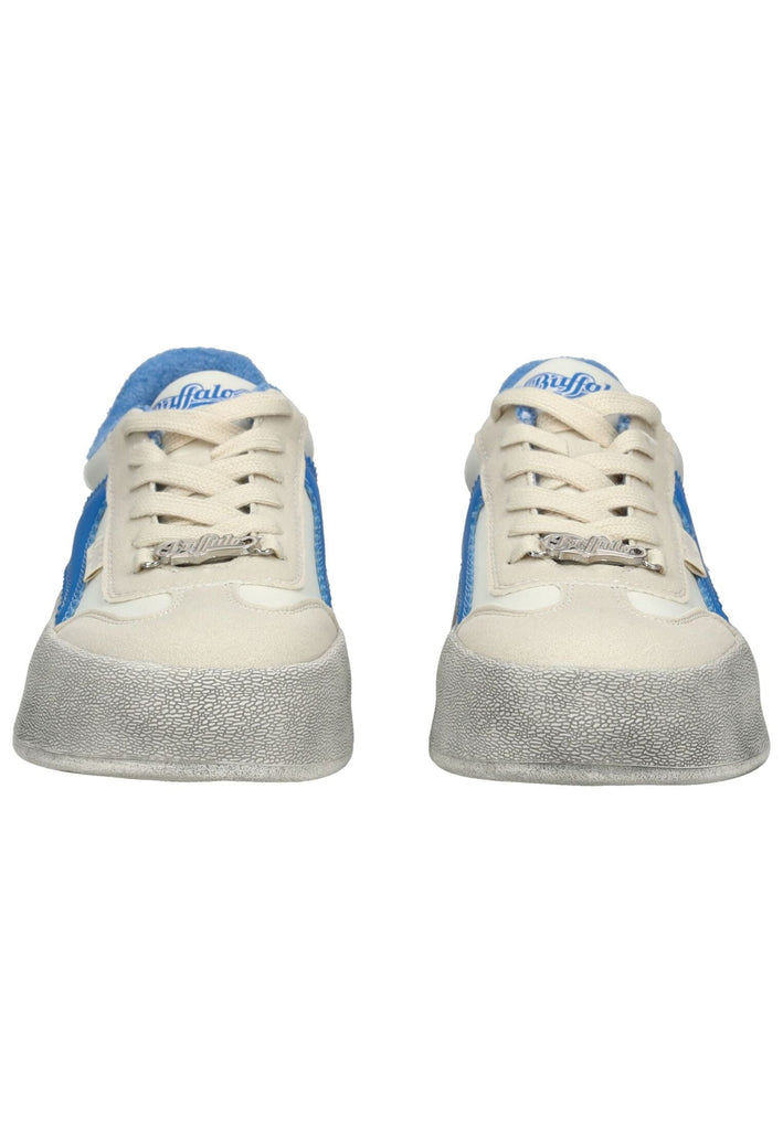 Buffalo Sneaker Lederimitat Weiß/Blau