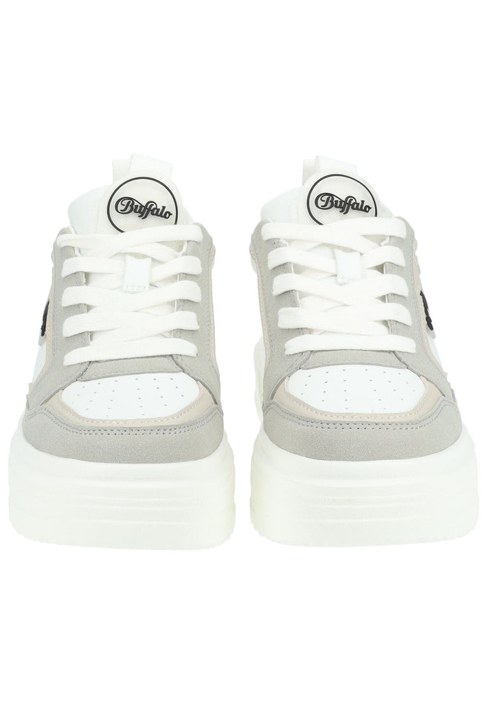 Buffalo Sneaker Lederimitat Weiß/Grau