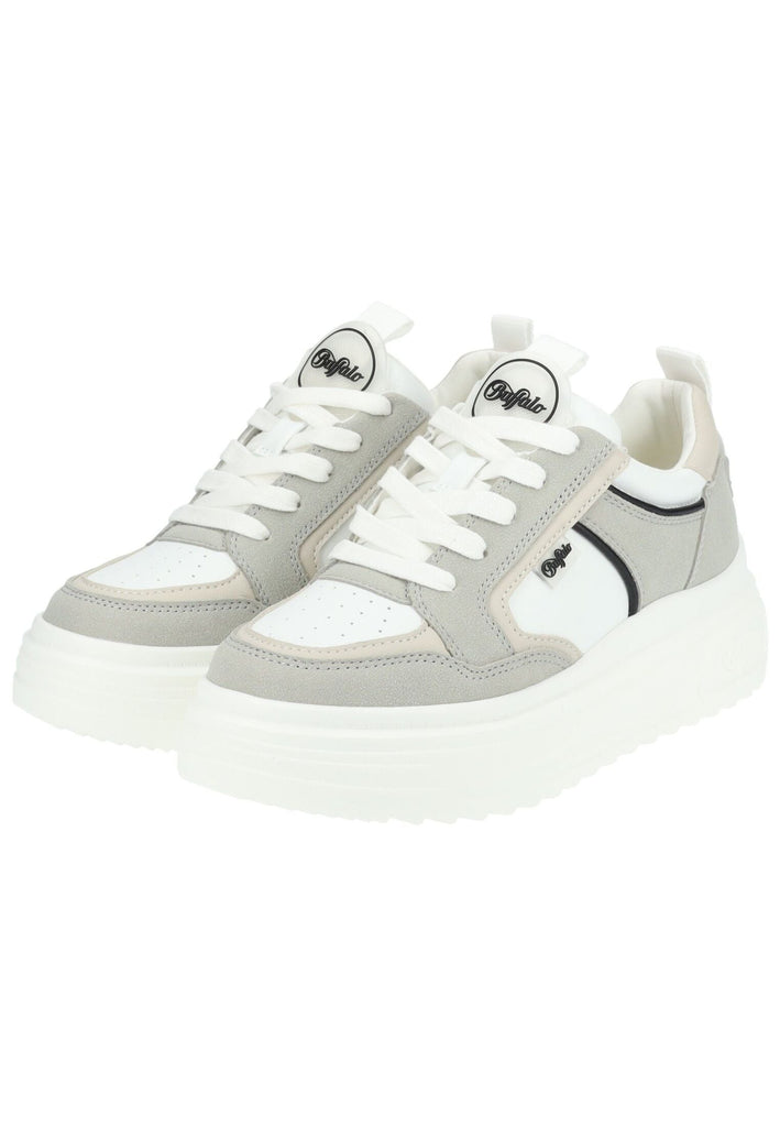 Buffalo Sneaker Lederimitat Weiß/Grau