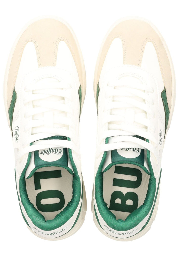 Buffalo Sneaker Lederimitat Weiß/Grün
