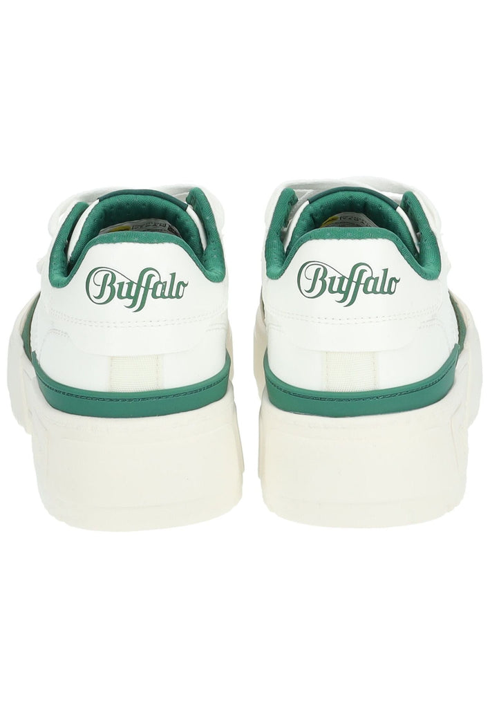 Buffalo Sneaker Lederimitat Weiß/Grün