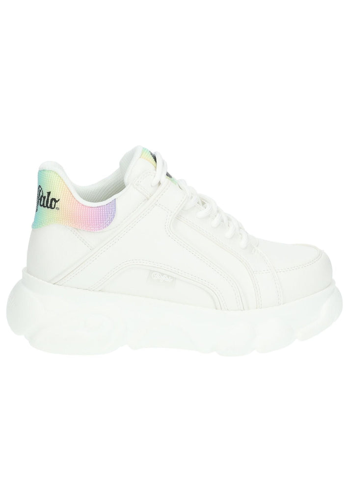 Buffalo Sneaker Lederimitat Weiß Kombi