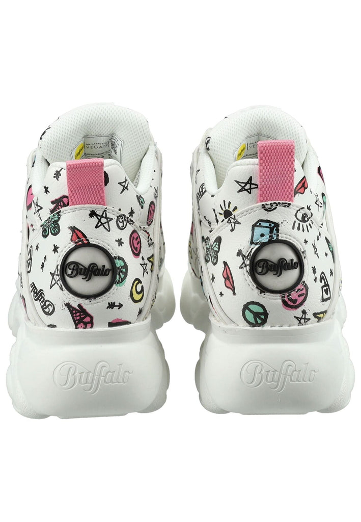Buffalo Sneaker Lederimitat Weiß Kombi