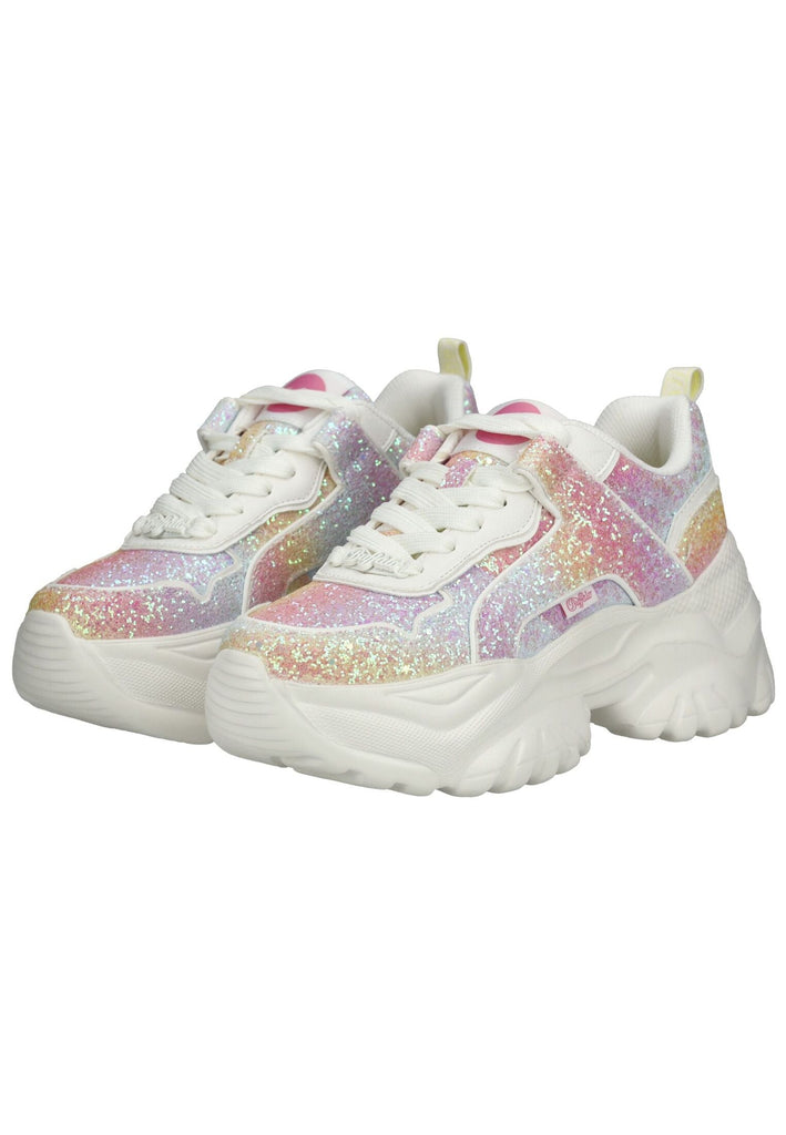 Buffalo Sneaker Lederimitat Weiß/Pink