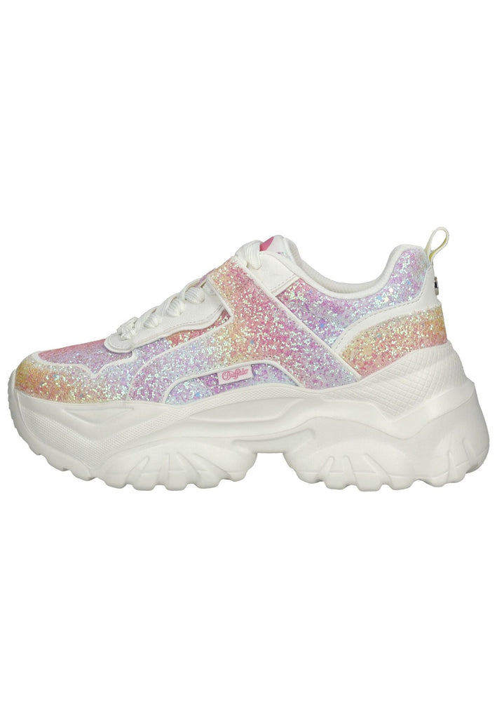 Buffalo Sneaker Lederimitat Weiß/Pink