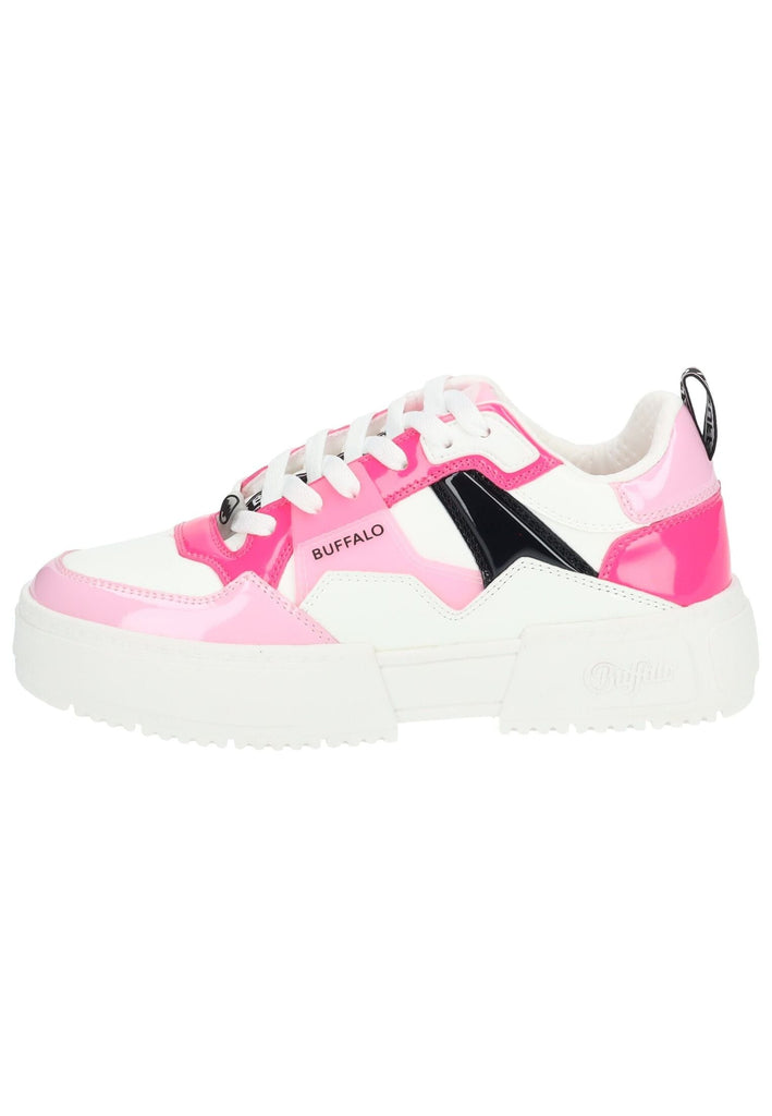 Buffalo Sneaker Lederimitat Weiß/Pink