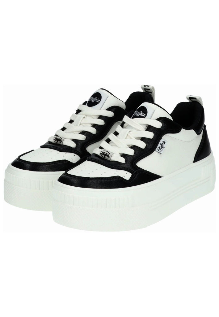 Buffalo Sneaker Lederimitat Weiß/Schwarz