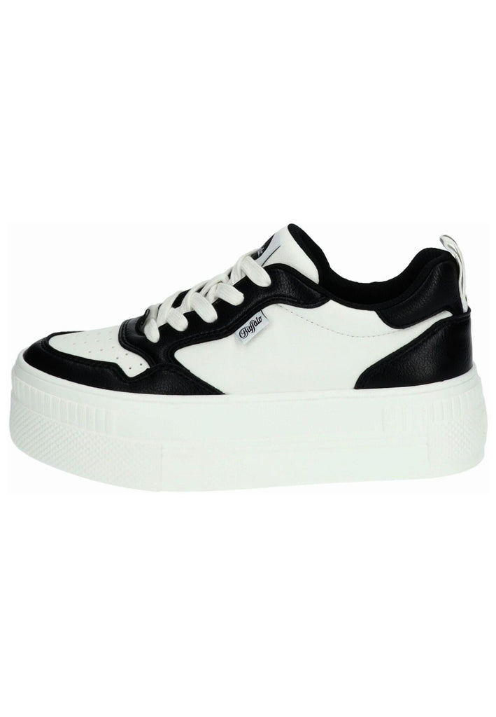 Buffalo Sneaker Lederimitat Weiß/Schwarz
