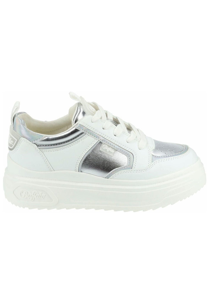 Buffalo Sneaker Lederimitat Weiß/Silber