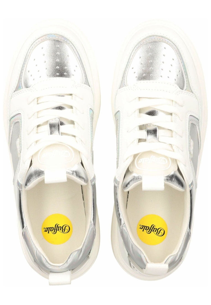 Buffalo Sneaker Lederimitat Weiß/Silber