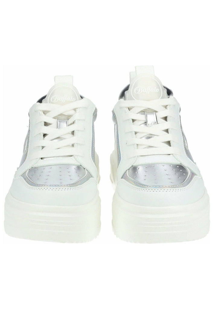 Buffalo Sneaker Lederimitat Weiß/Silber