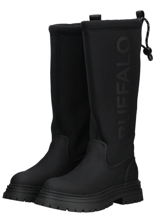 Buffalo Stiefel Lederimitat/Textil Schwarz