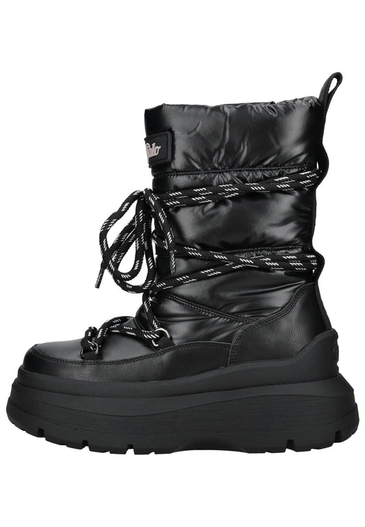 Buffalo Stiefel Lederimitat/Textil Schwarz Warmfutter