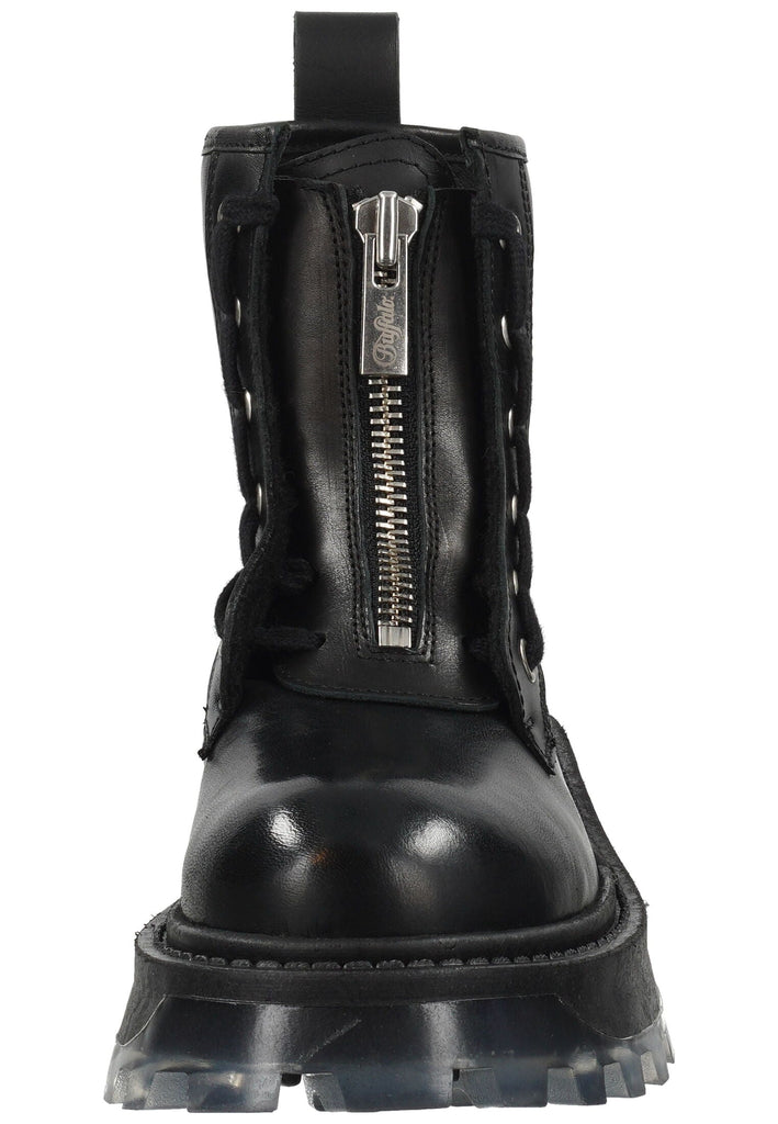 Buffalo Stiefelette Leder Schwarz Warmfutter