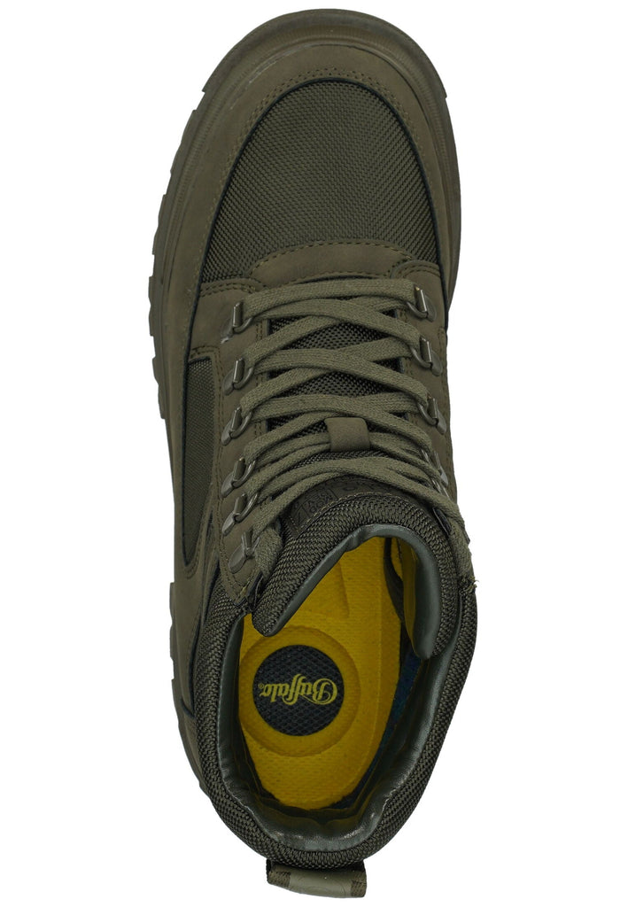 Buffalo Stiefelette Lederimitat/Mesh Khaki Warmfutter