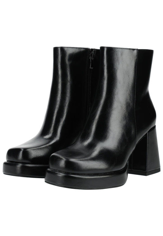 Buffalo Stiefelette Lederimitat Schwarz