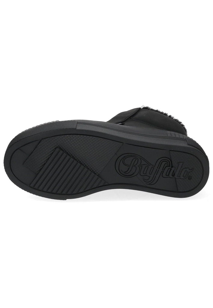 Buffalo Stiefelette Lederimitat Schwarz Warmfutter
