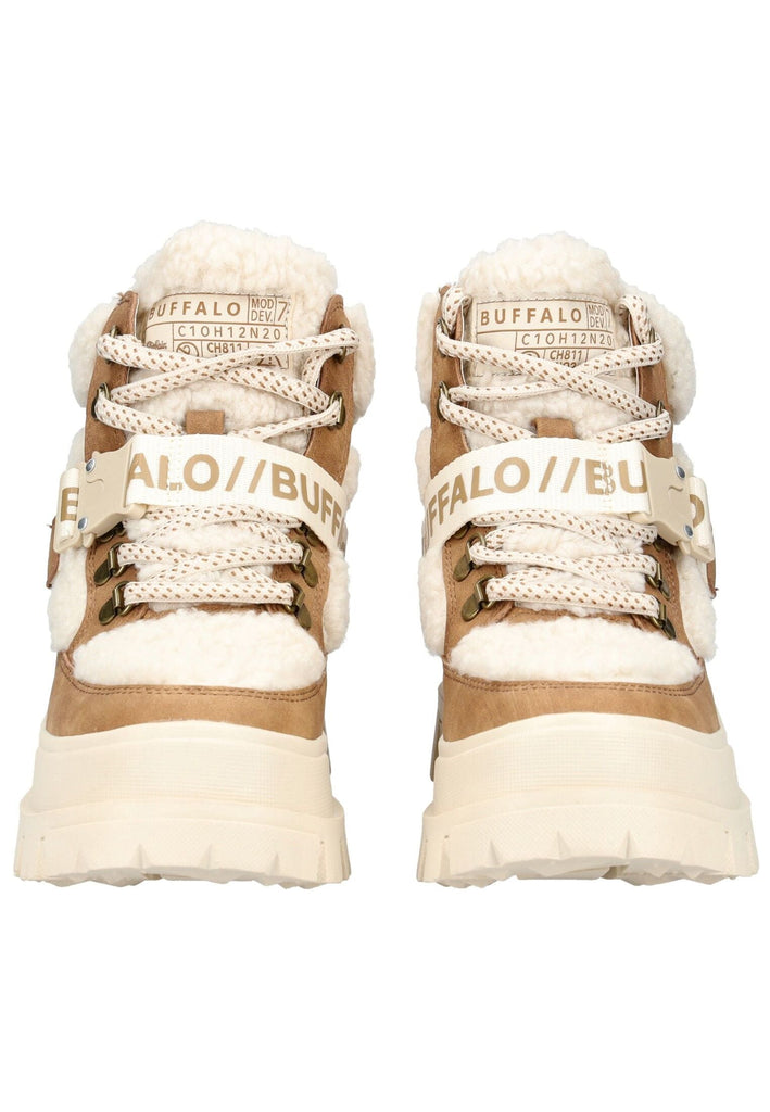 Buffalo Stiefelette Lederimitat/Textil Beige Warmfutter