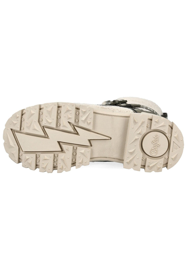 Buffalo Stiefelette Lederimitat/Textil Khaki Warmfutter