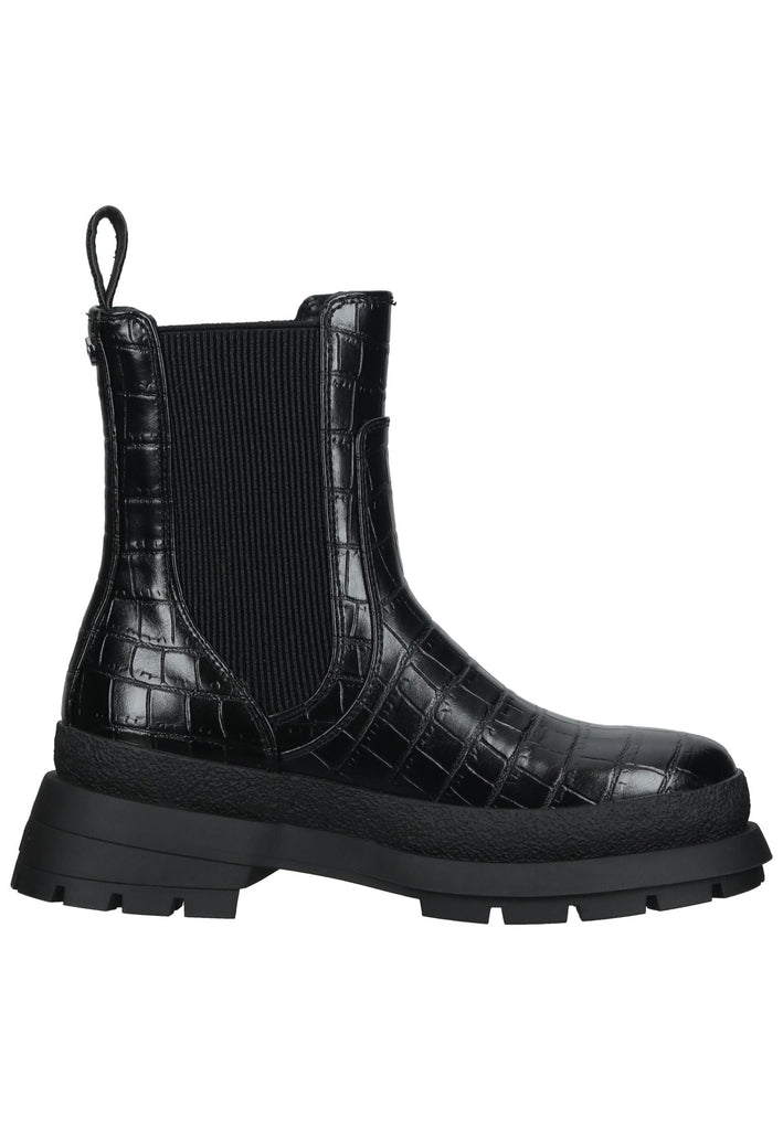 Buffalo Stiefelette Lederimitat/Textil Schwarz