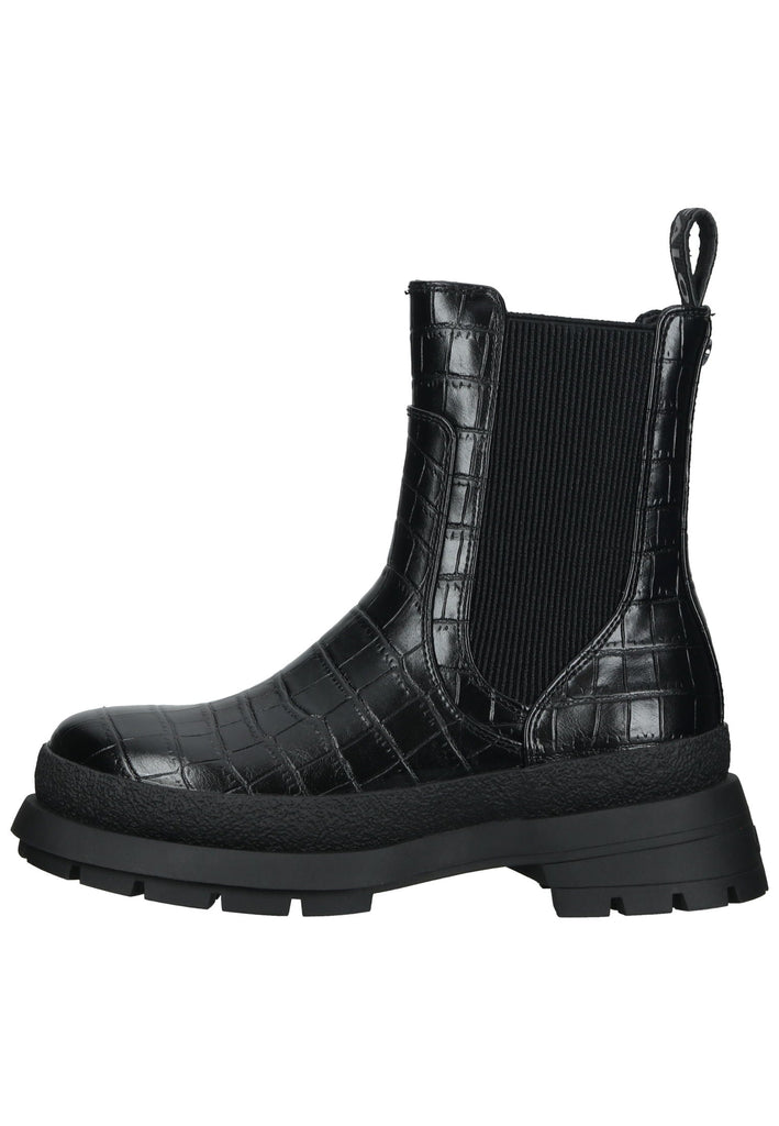 Buffalo Stiefelette Lederimitat/Textil Schwarz