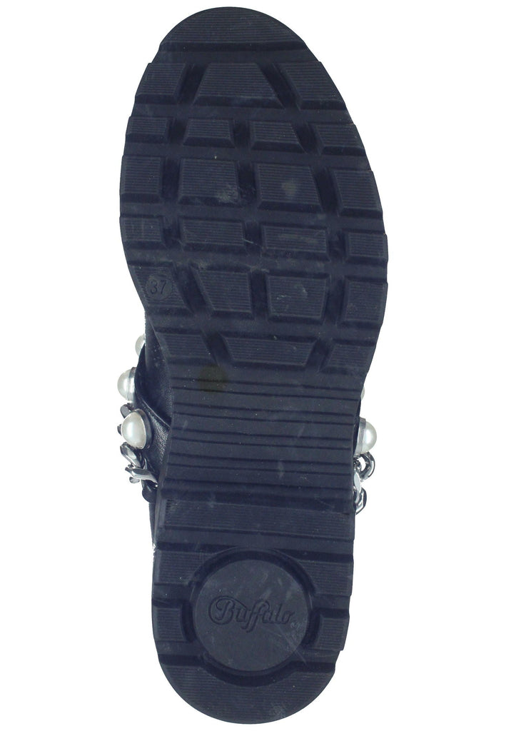 Buffalo Stiefelette Lederimitat/Textil Schwarz