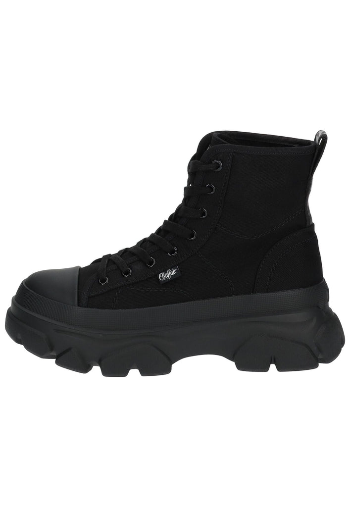 Buffalo Stiefelette Lederimitat/Textil Schwarz