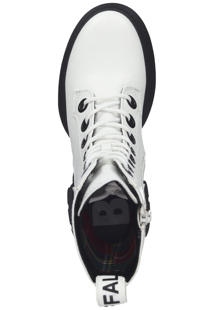 Buffalo Stiefelette Lederimitat Weiß