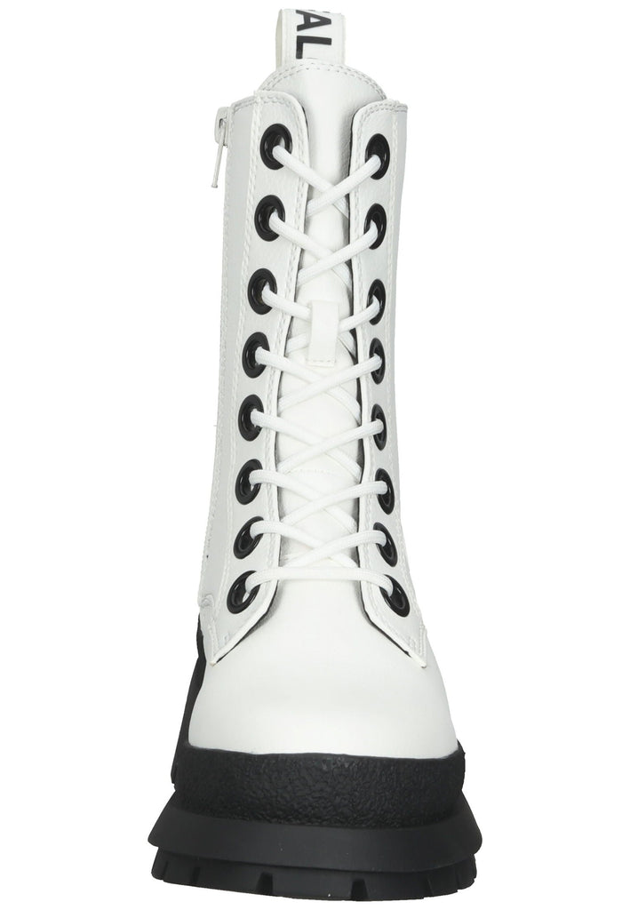 Buffalo Stiefelette Lederimitat Weiß