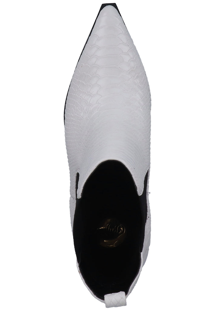 Buffalo Stiefelette Lederimitat Weiß