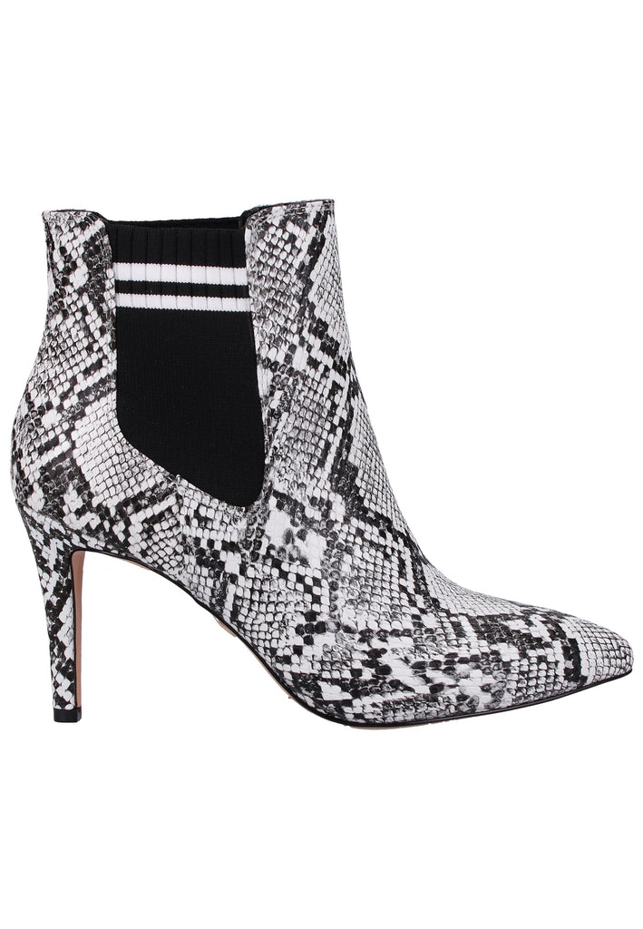 Buffalo Stiefelette Lederimitat Weiß/Schwarz