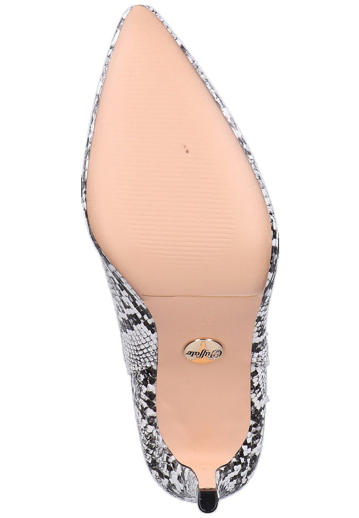 Buffalo Stiefelette Lederimitat Weiß/Schwarz