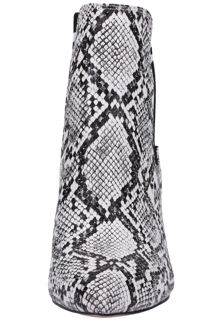 Buffalo Stiefelette Lederimitat Weiß/Schwarz