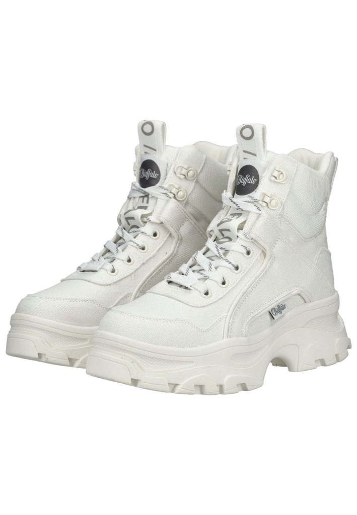 Buffalo Stiefelette Textil Weiß