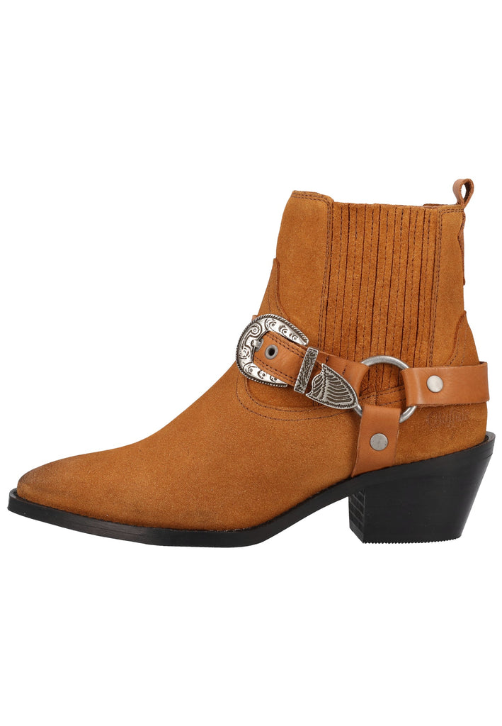 Buffalo Stiefelette Veloursleder Cognac