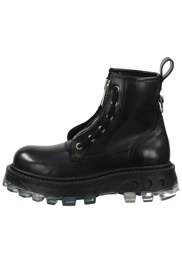 Stiefeletten Buffalo Stiefelette Leder Schwarz Warmfutter