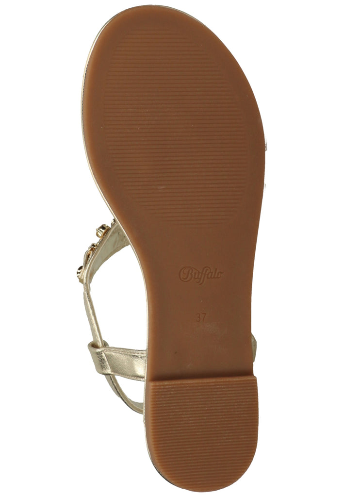 Buffalo Zehensteg Lederimitat Gold