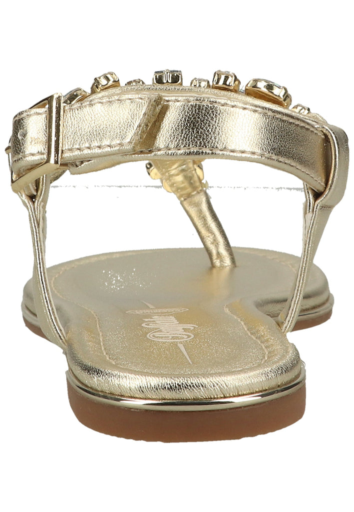 Buffalo Zehensteg Lederimitat Gold