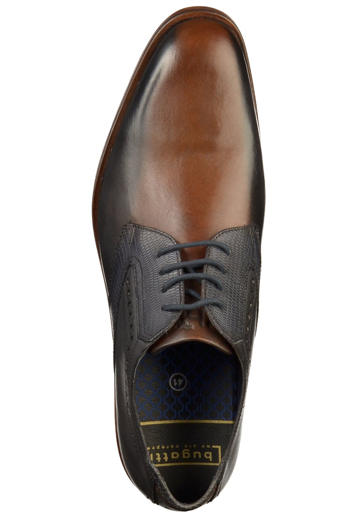 Bugatti Businessschuhe Glattleder Braun/Blau